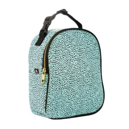 MINT Aqua Cheetah Seersucker Gumdrop Lunchbox