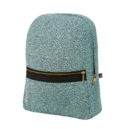 MINT Aqua Cheetah Seersucker Backpack