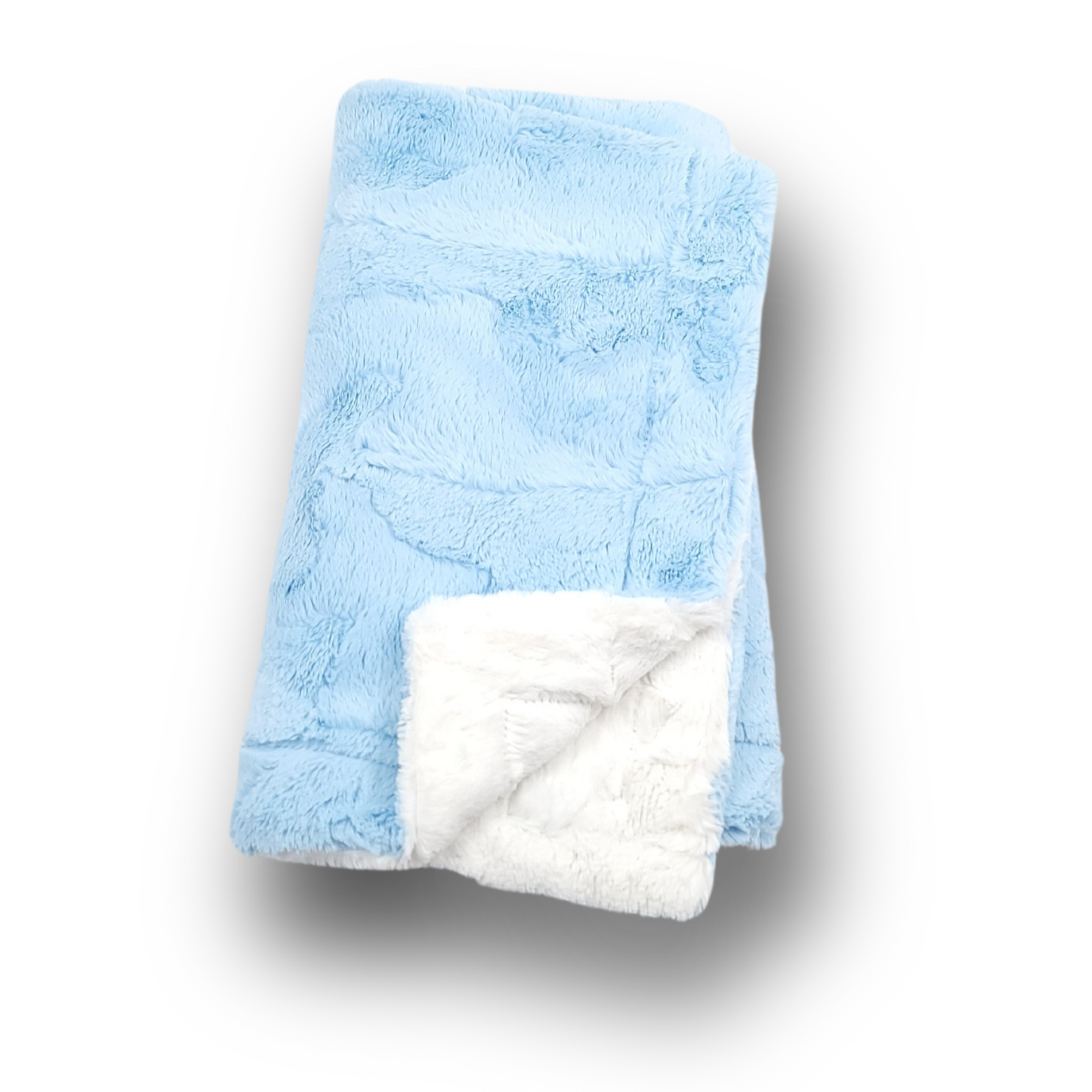 Lullabee Baby Blue Cream Minky Blanket