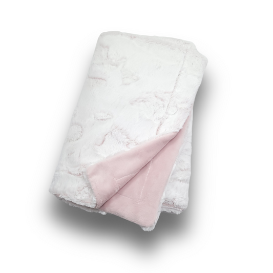 Lullabee Rosewater Frosted Velour Minky Blanket