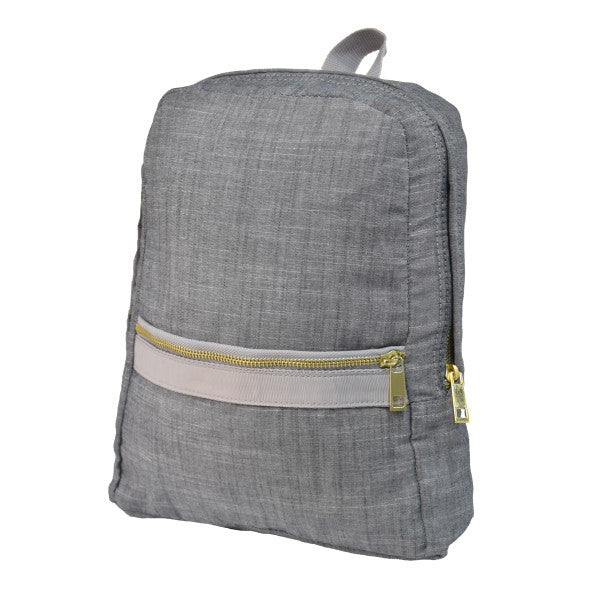 Sac à dos en chambray gris menthe