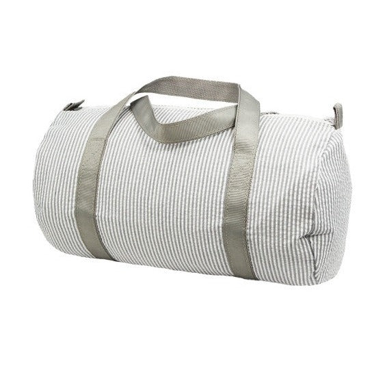 MINT Grey Seersucker Duffel