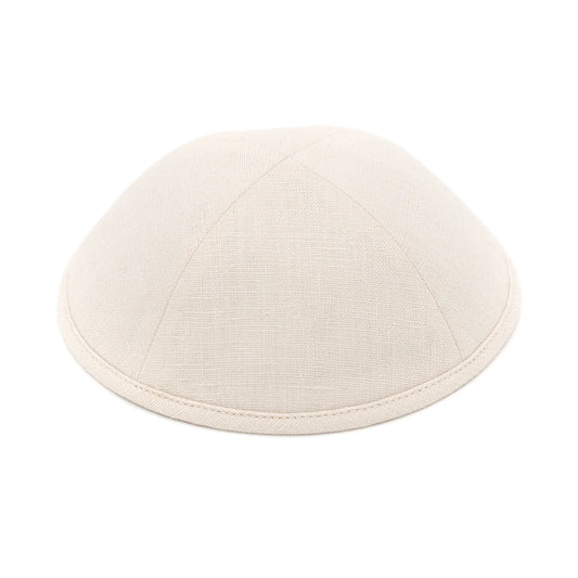 IKIPPAH BEIGE LINEN YARMULKE