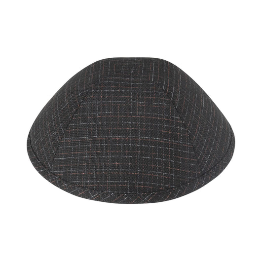 IKIPPAH NOIR ET MARRON ETCH YARMULKE