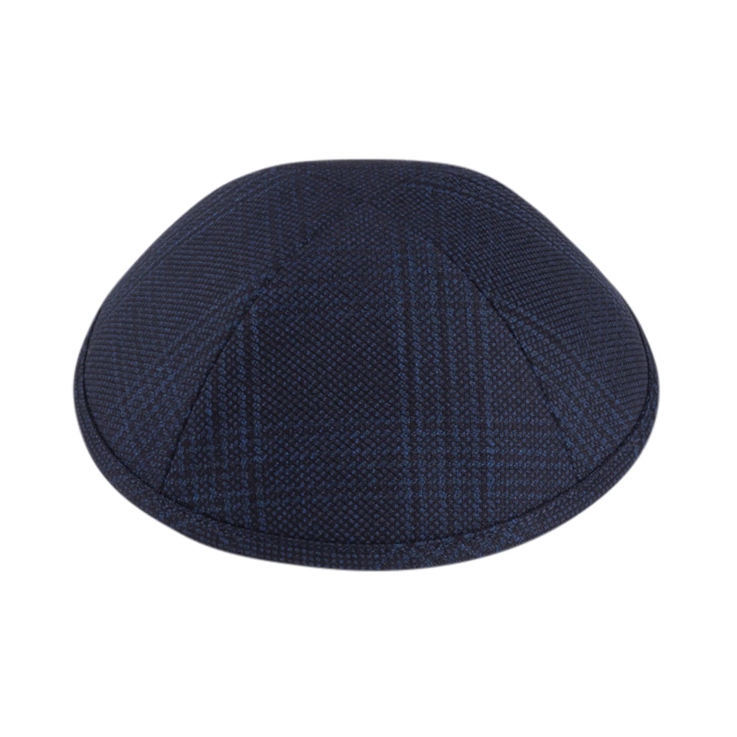 IKIPPAH BLUE & BLACK PLAID YARMULKE