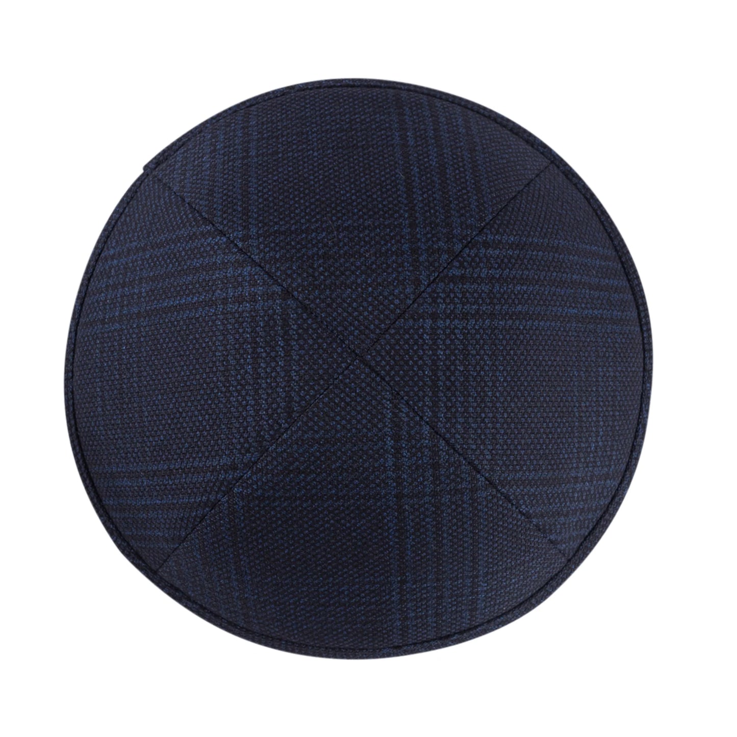 IKIPPAH BLUE & BLACK PLAID YARMULKE