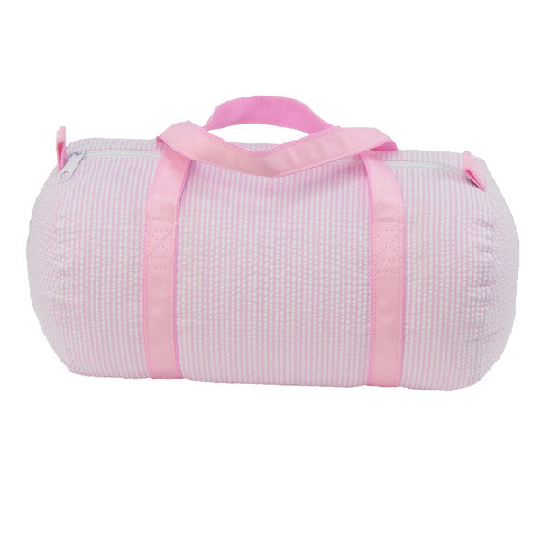 MINT Pink Seersucker Duffel