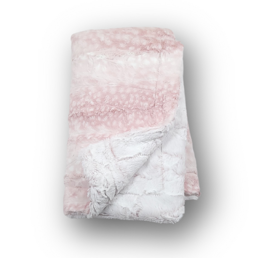 Lullabee Pink Fawn Minky Blanket