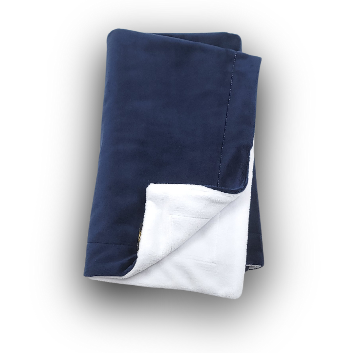 Lullabee Navy Snow Basic Minky Blanket