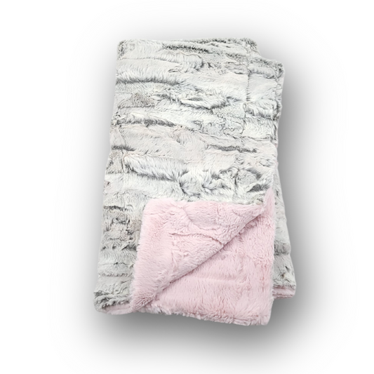 Lullabee Pink Fox Minky Blanket