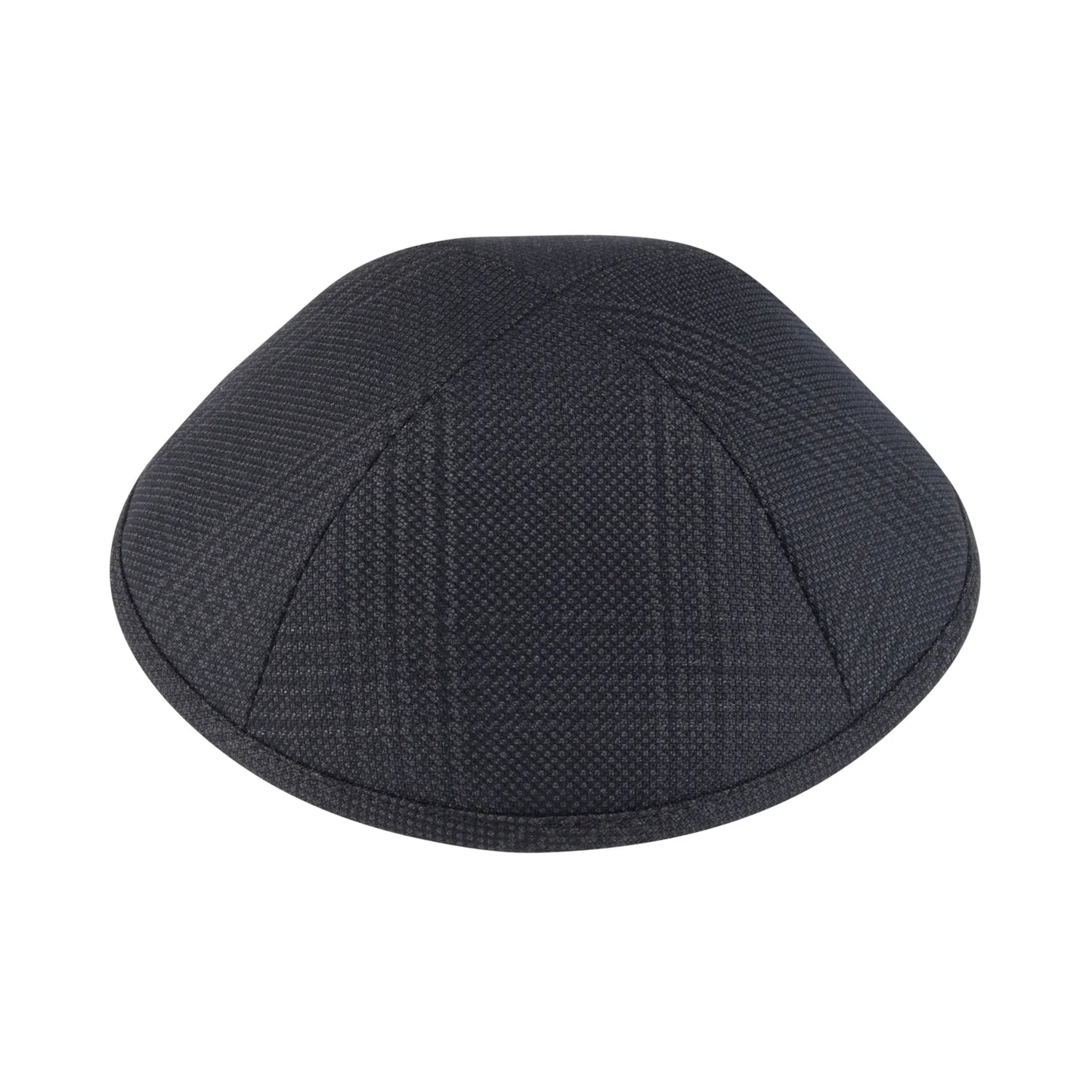 IKIPPAH NOIR SUR KIPPA À CARREAUX NOIR