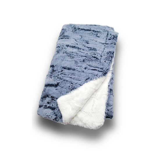 Lullabee Blue Tiger Minky Blanket