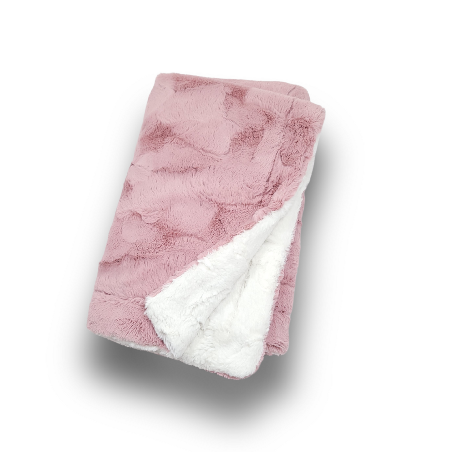 Couverture Minky crème bois de rose Lullabee