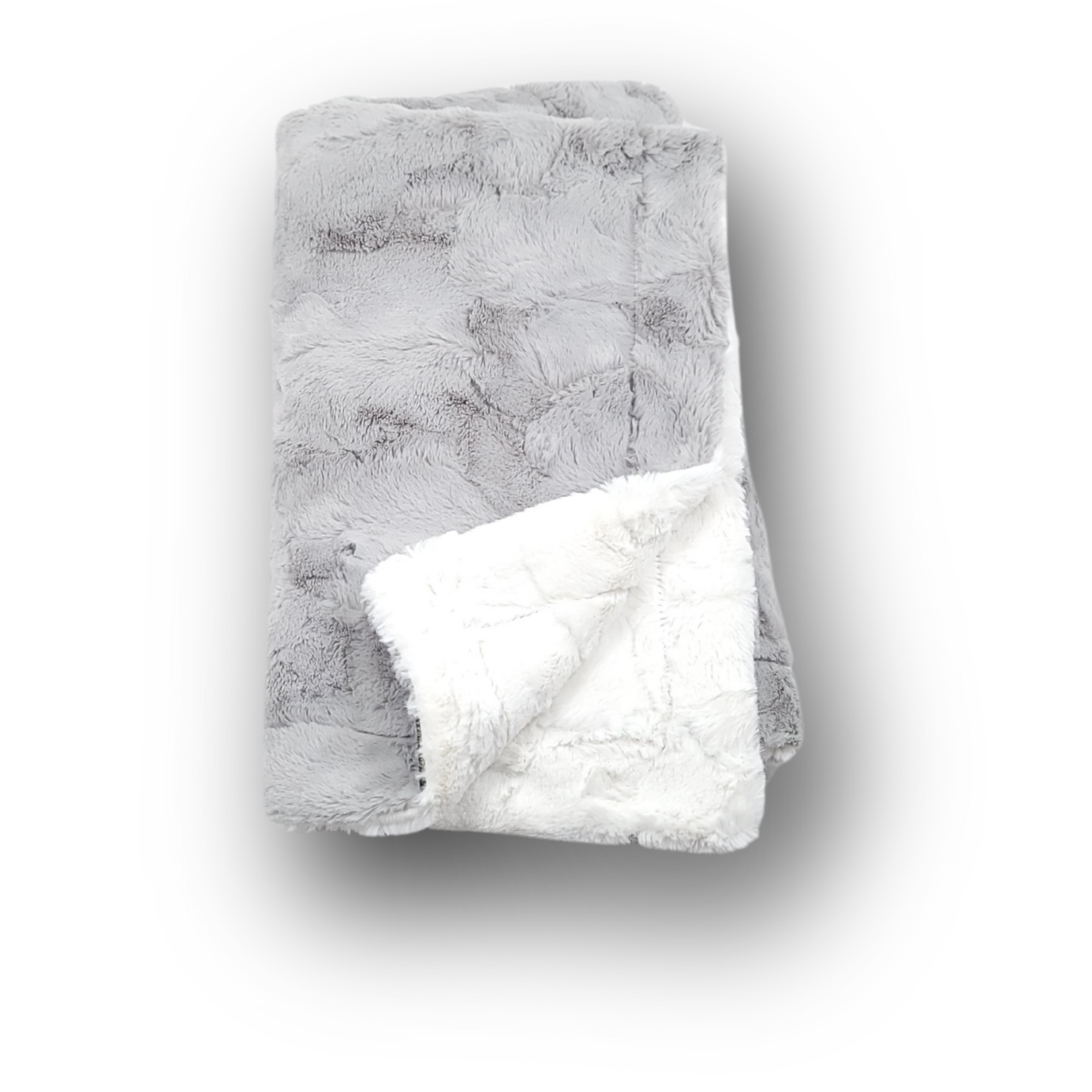 Lullabee Silver Cream Minky Blanket