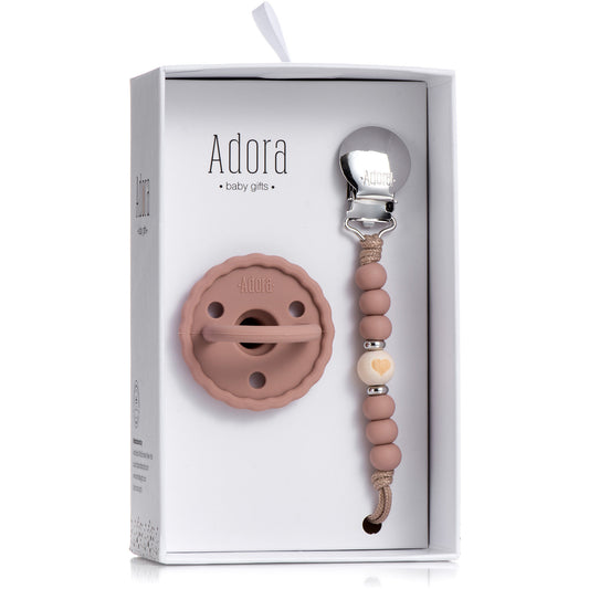 Coffret Adora Festonné-Mauve-Cœur-Bois