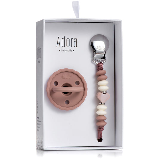 Coffret Adora Festonné-Mauve-Cœur